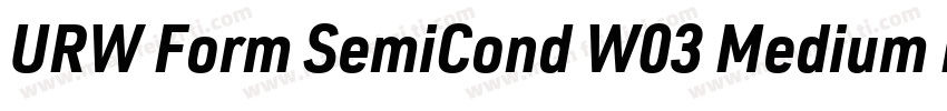 URW Form SemiCond W03 Medium It字体转换